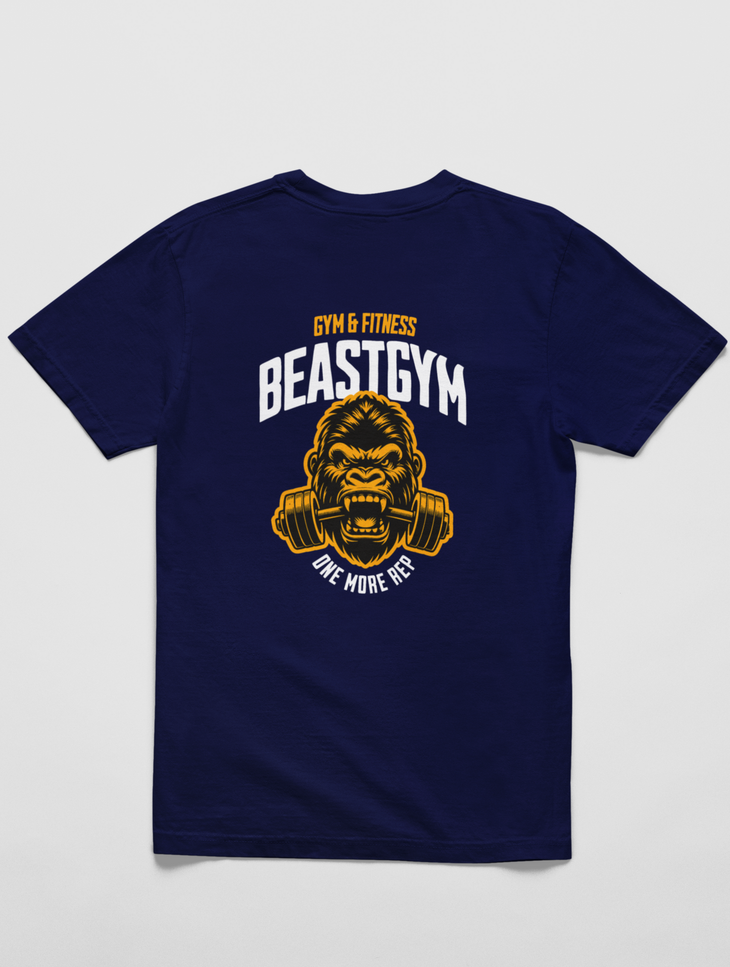 Beast Gym Regular Fit Navy Blue T-shirt