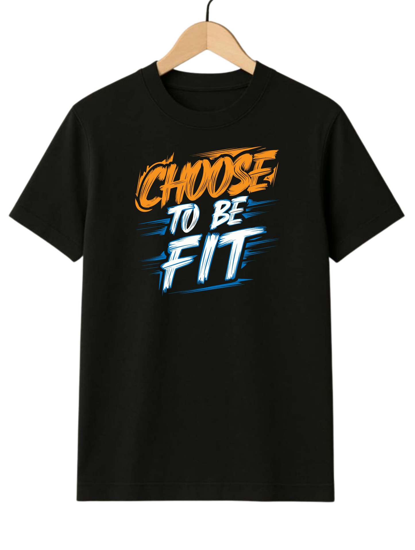 Choose to be fit Black Regular Size T-shirt
