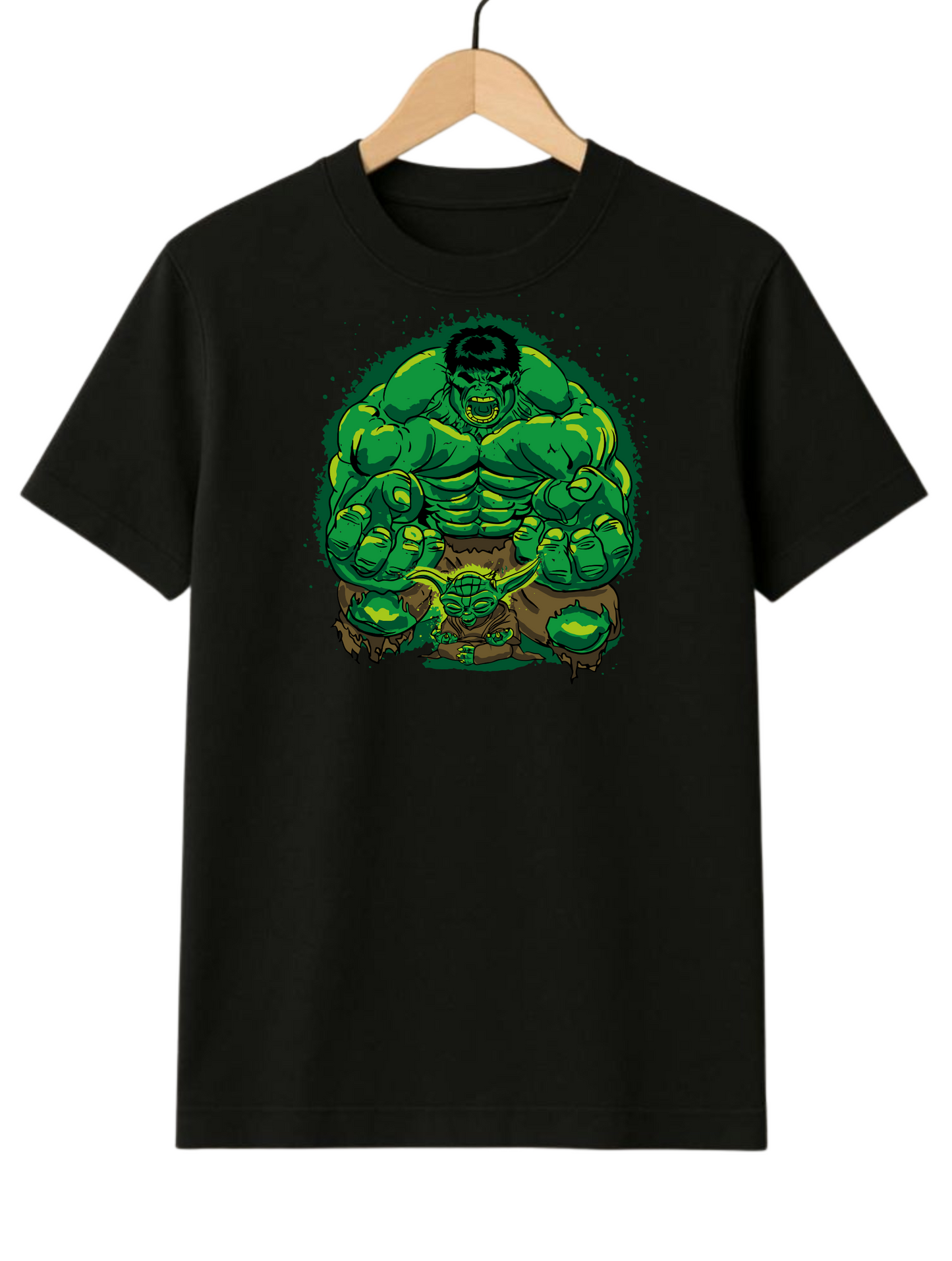 Roaring Hulk Regular Fit Black T-shirt