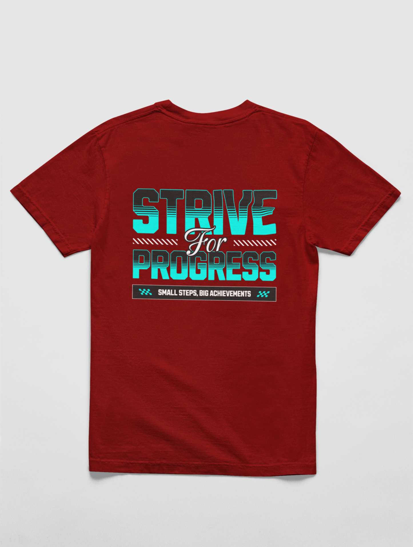 Strive For Progress Regular Fit Maroon T-shirt