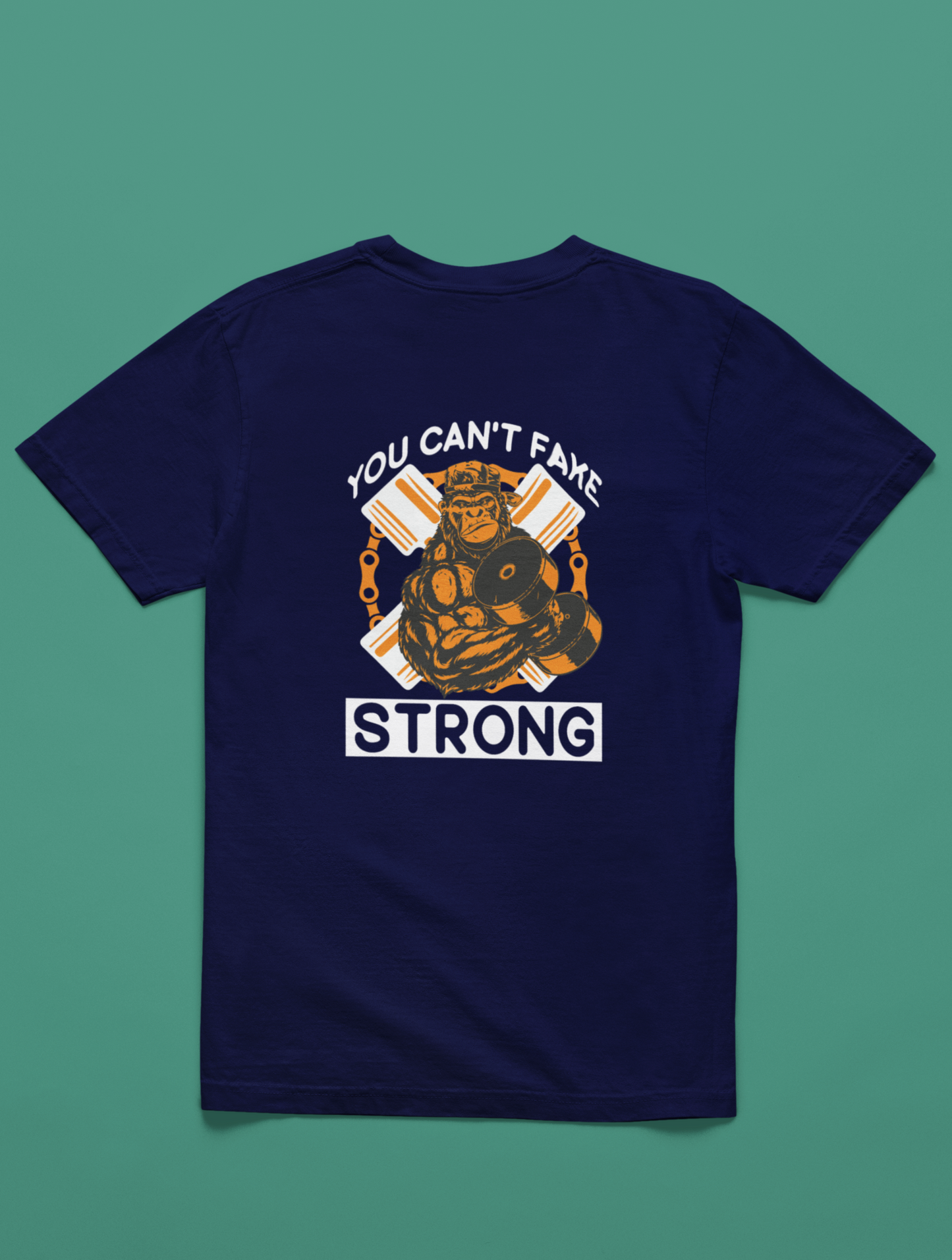 You Can't Fake Strong Navy Blue Regular Fit T-shirt