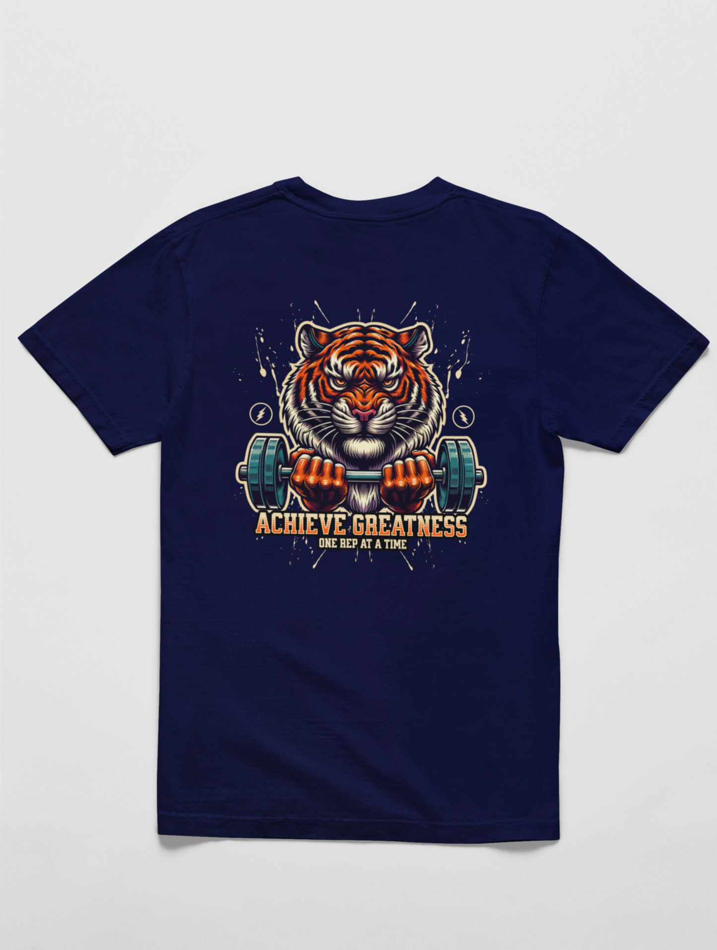 Achieve Greatness Regular Fit Navy Blue T-shirt