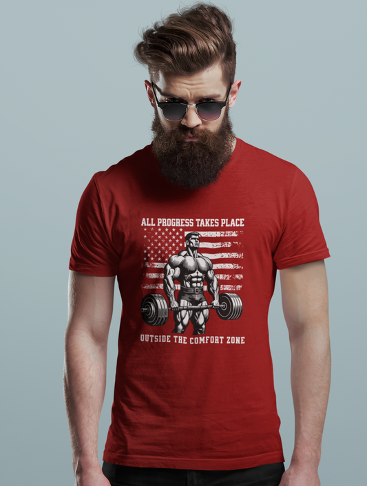 All Progress Takes Place Regular Fit Maroon T-shirt