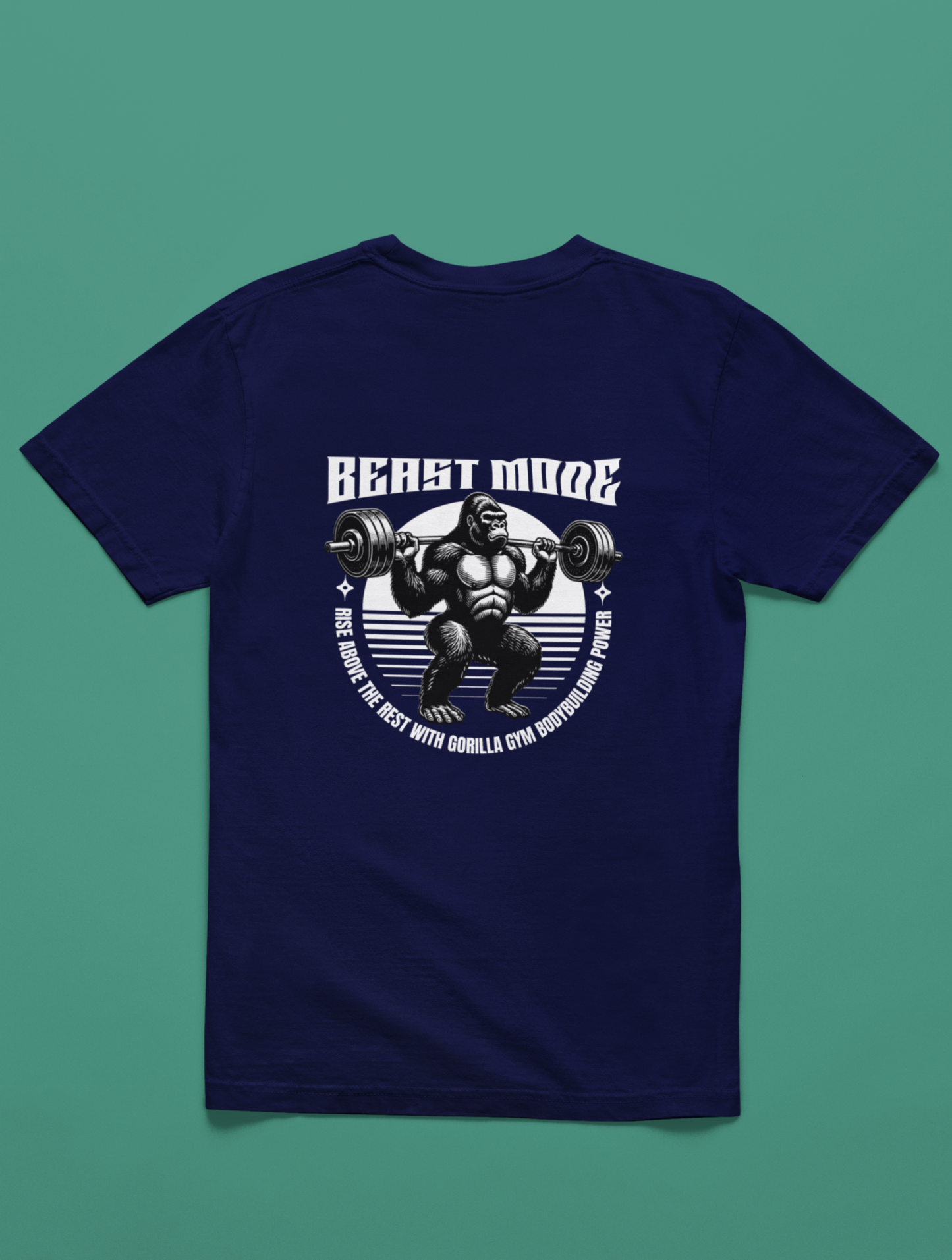 Beast Mode Regular Fit Navy Blue T-shirt