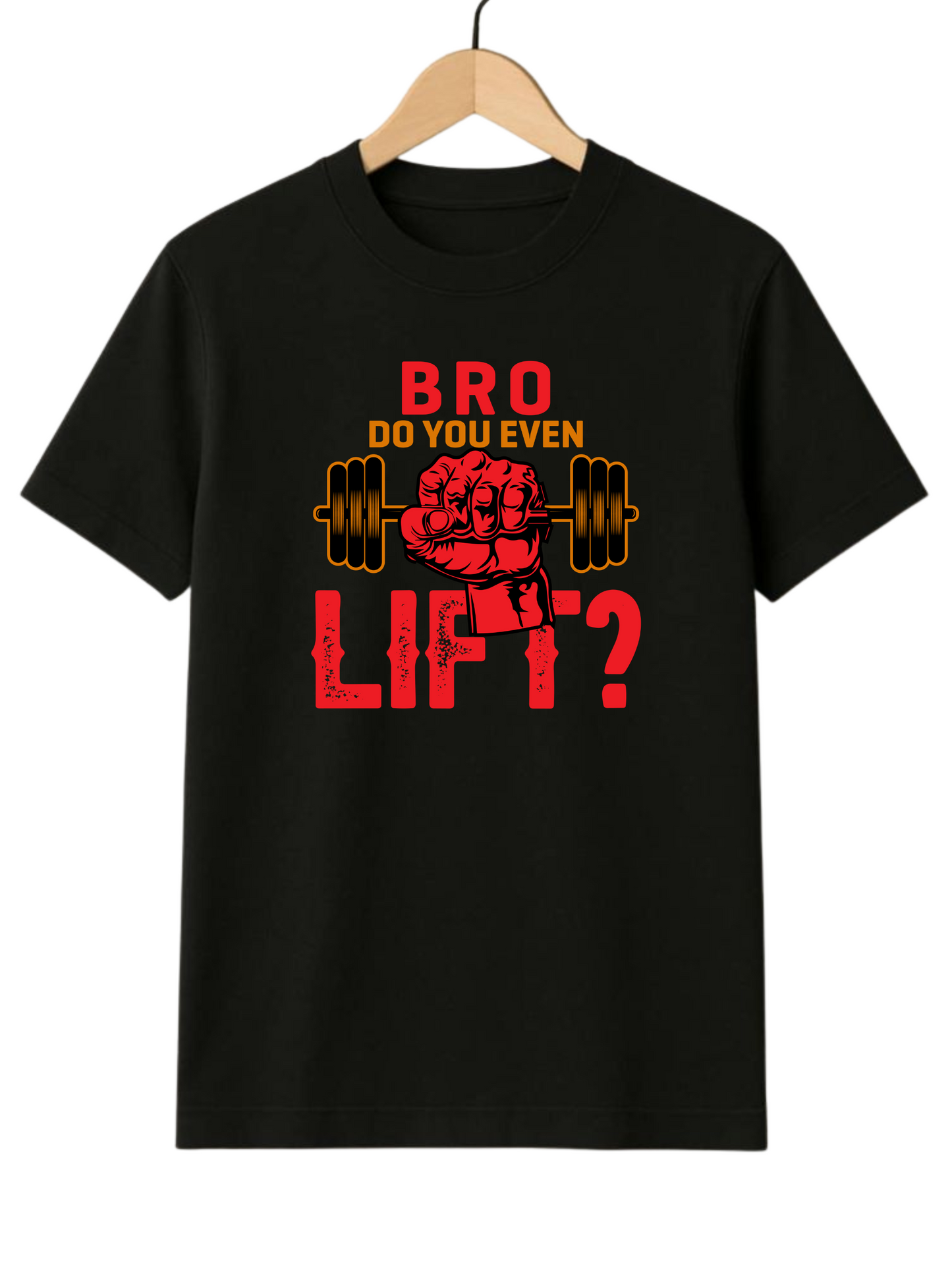 Bro Do You Even Lift Regular Fit Black T-shirt