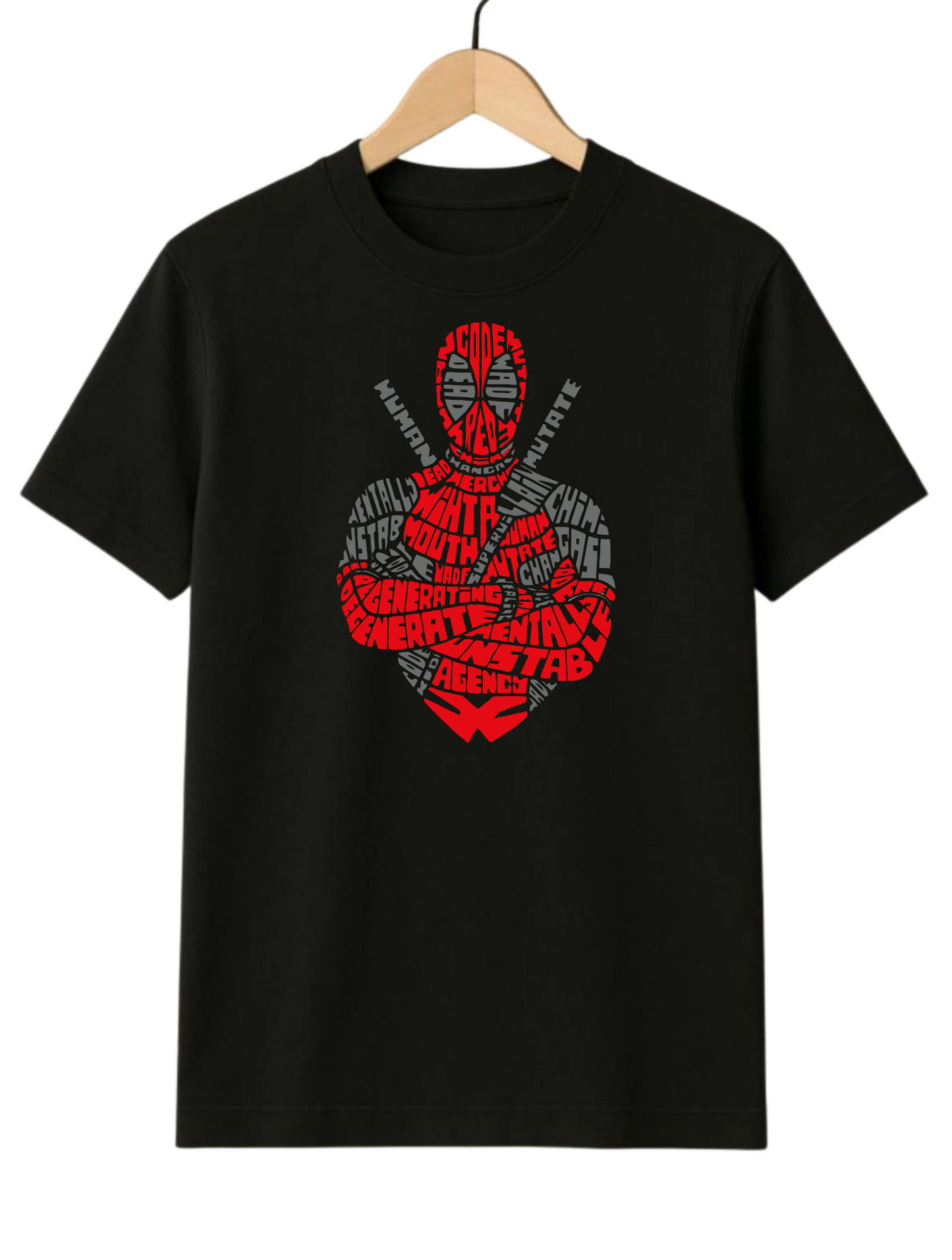 Classy Deadpool Regular Fit Black T-shirt