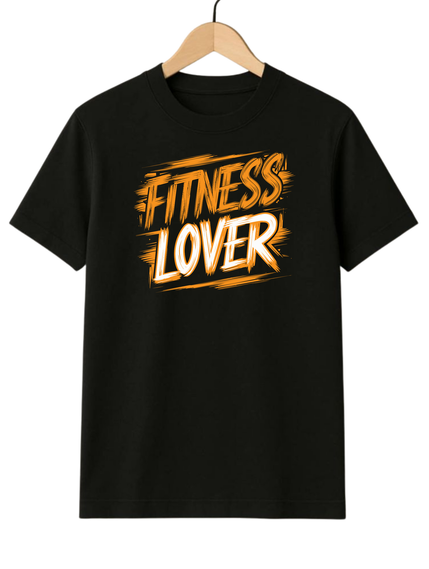 Fitness Lover Black Regular Size T-shirt