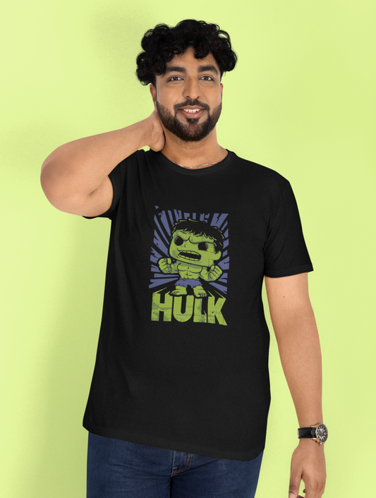 Hulk Classy Regular Fit Black T-shirt