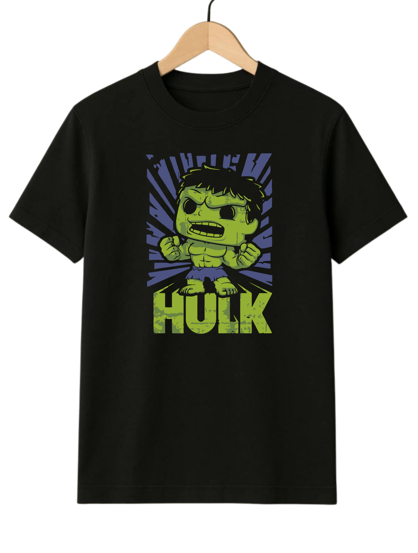 Hulk Classy Regular Fit Black T-shirt