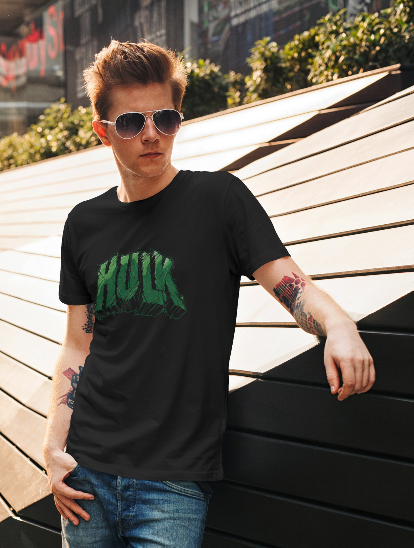 Hulk Dark Regular Fit Black T-shirt