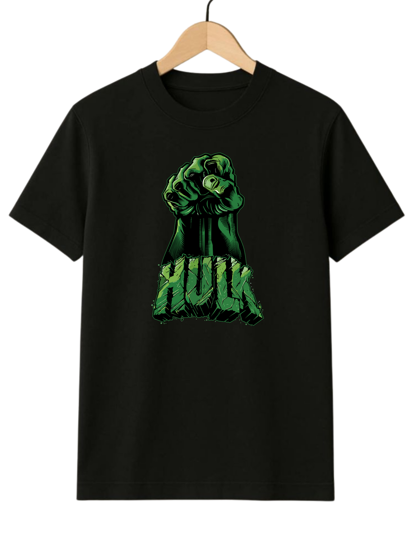 Hulk Hand Regular Fit Black T-shirt