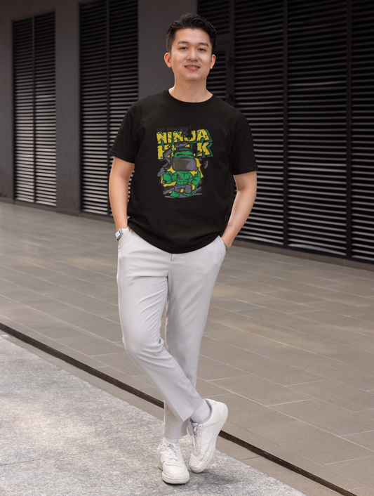 Ninja Hulk Regular Fit Black T-shirt