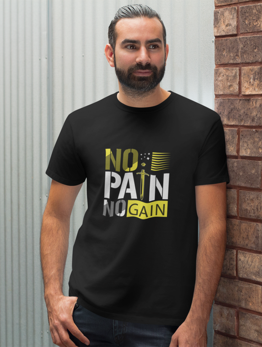 No Pain No Gain Motivational Unisex Regular Fit T-shirt