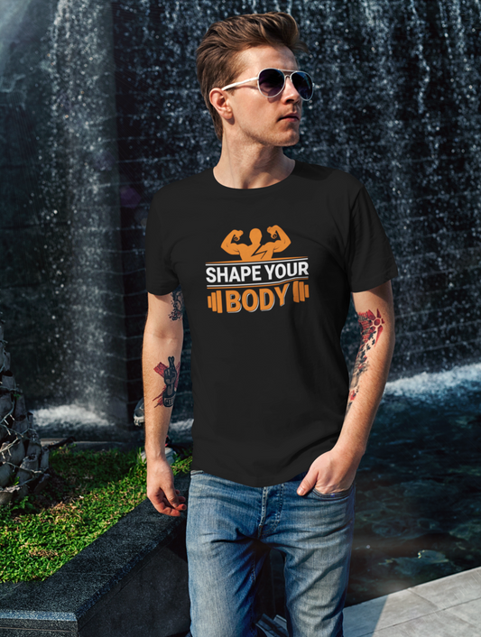 Shape your body Black Regular Fit T-shirt