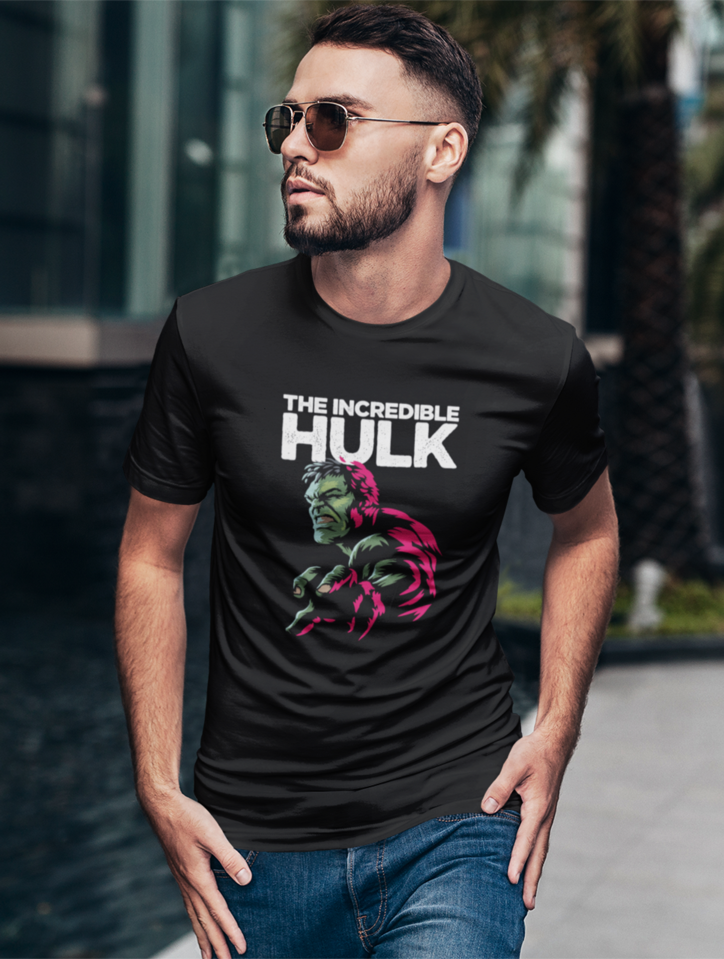 The Incredible Hulk Arena Regular Fit Black T-shirt