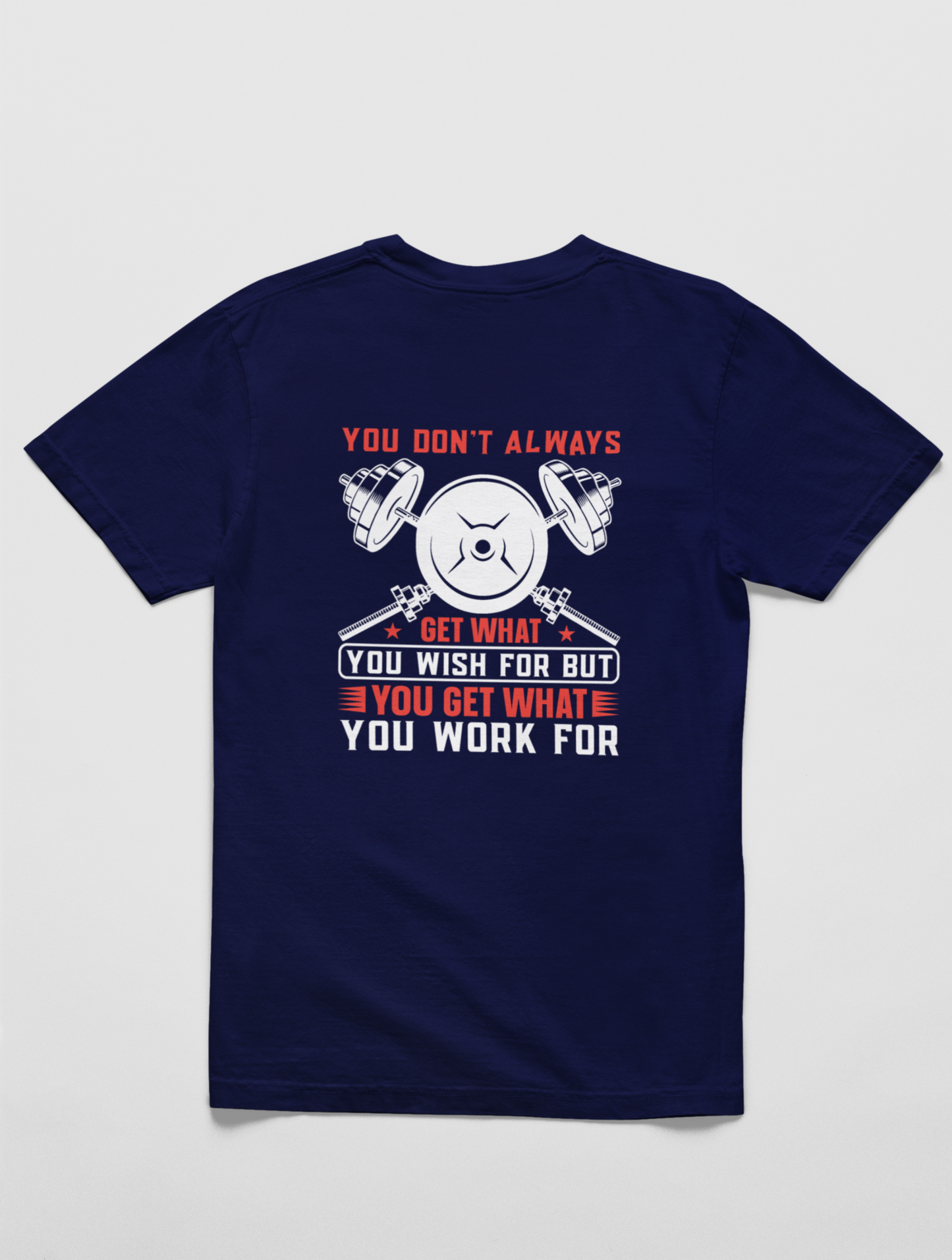 You Don't Always Motivational Regular Fit Navy Blue T-shirt
